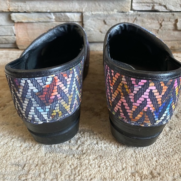 Sanita Raffia Clogs Slip On Multicolor Colorful Platform Heel Nursing Comfort 39 - Picture 4 of 10